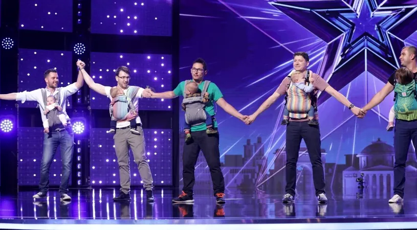 VIDEO! Cel mai simpatic numar de la Romanii au Talent! Taticii au dansat cu bebelusii lor si imaginile sunt deja virale!
