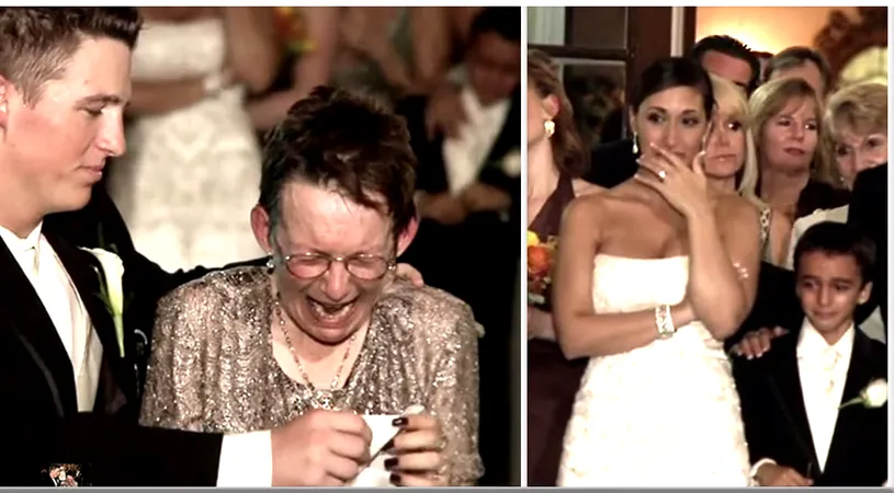 Mama lui era in carucior cu rotile, dar la nunta lui el a vrut sa danseze cu ea. Ce a urmat i-a facut pe toti sa planga VIDEO