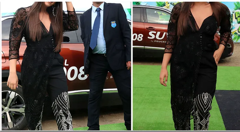 Super aparitie pe covorul verde! Ce vedeta s-a cam rotunjit la fata :)