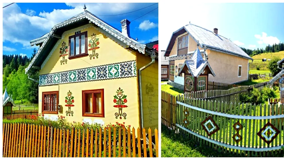 Ciocanesti, singura comuna din Bucovina cu case incondeiate. Este unica in Romania si a fost desemnata ''muzeu in aer liber''
