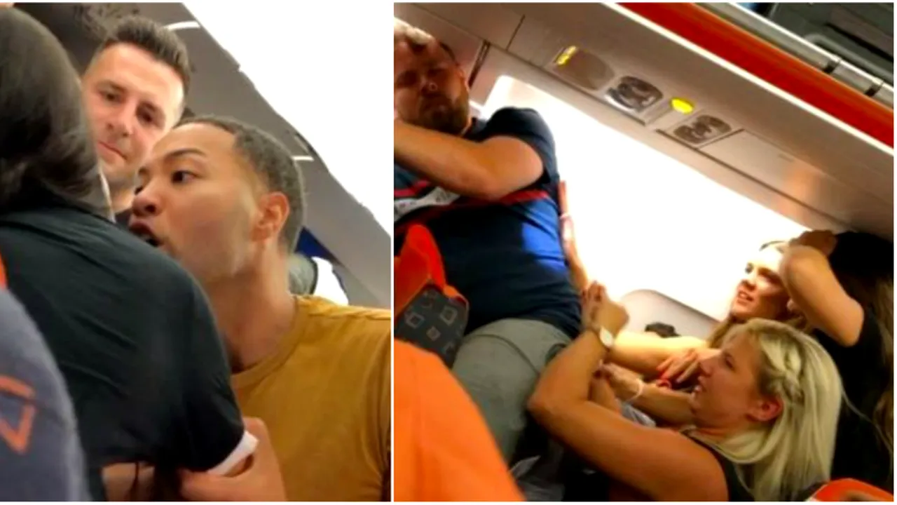 Bataie ca-n filme intr-un avion 