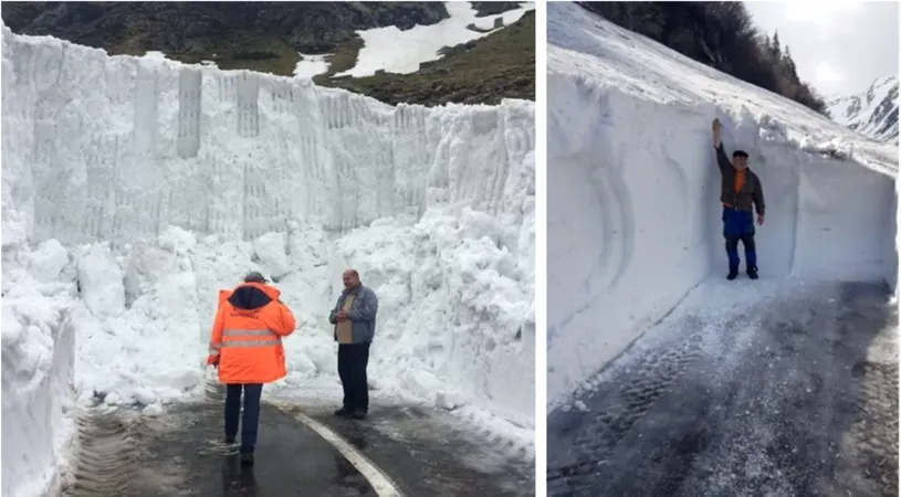 Cand se deschide Trasfagarasanul 2019?! Drumarii au inceput acum sa curete zapada care pe alocuri are peste 7 metri! Imagini cu nametii uriasi! VIDEO