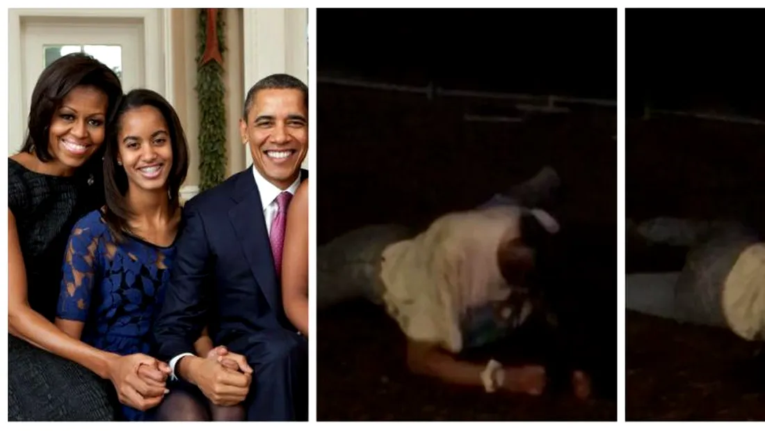 Malia Obama s-a tavalit pe jos! Fiica lui Barack Obama s-a aruncat si s-a dat cu capul de pamant VIDEO