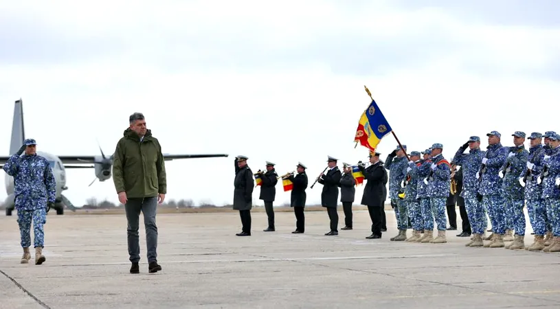 Marcel Ciolacu a vizitat Baza 57 Aeriană ”Mihail Kogălniceanu”: ”Este răspunsul comun al lumii libere și democratice în fața agresiunii unui TIRAN NEBUN”