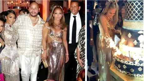 VIDEO! Jennifer Lopez, petrecere faraonica la 50 de ani! A avut 250 de invitati iar logodnicul ei i-a facut cadou un Porsche 911 decapotabil!