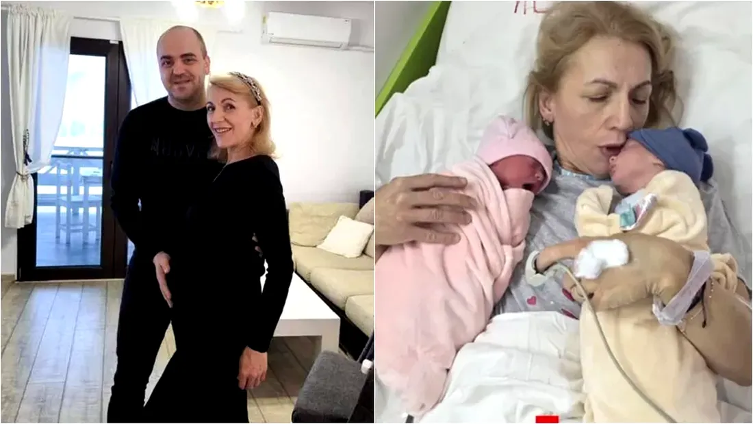 Povestea lui Carmen, o femeie din Baia Mare care a devenit mamă de gemeni la 57 de ani! Soțul ei este mai tânăr cu 22 de ani