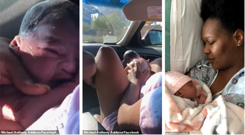 Imagini incredibile! O mama naste in masina in drum spre maternitate si isi scoate singura bebelusul in timp ce ceilalti 3 copii din spate filmau! VIDEO
