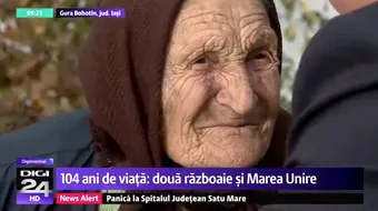 VIDEO! Povestea de viata impresionanta a femeii de 104 ani! Mamaie Maria a trecut prin cele doua razboaie mondiale! „Am fost în război. Cu carul cu boi am cărat muniţie”