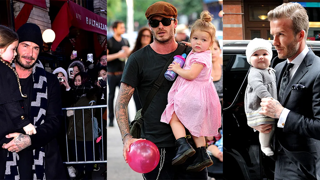 David Beckham a fost aspru criticat pentru ca si-a pupat fetita pe buze
