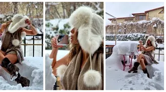Vedetele din România, surprinse în zăpadă. Unele au pus mâna pe lopată, altele s-au distrat în ger