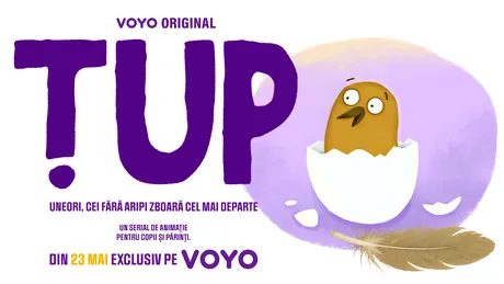 Andreea Esca, Amalia Enache, Paula Herlo si Cristian Leonte dau viață personajelor din ȚUP, primul serial de animație românesc de pe VOYO