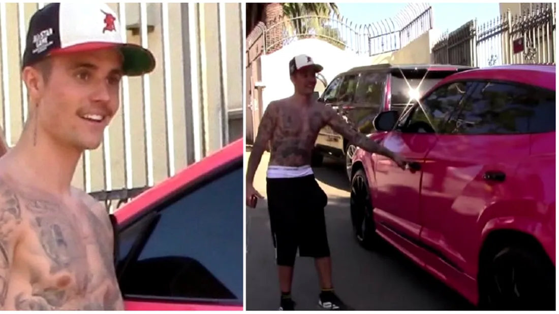 Justin Bieber si-a luat Lamborghini roz! Cat a cheltuit artistul pe noua bijuterie din colectie VIDEO