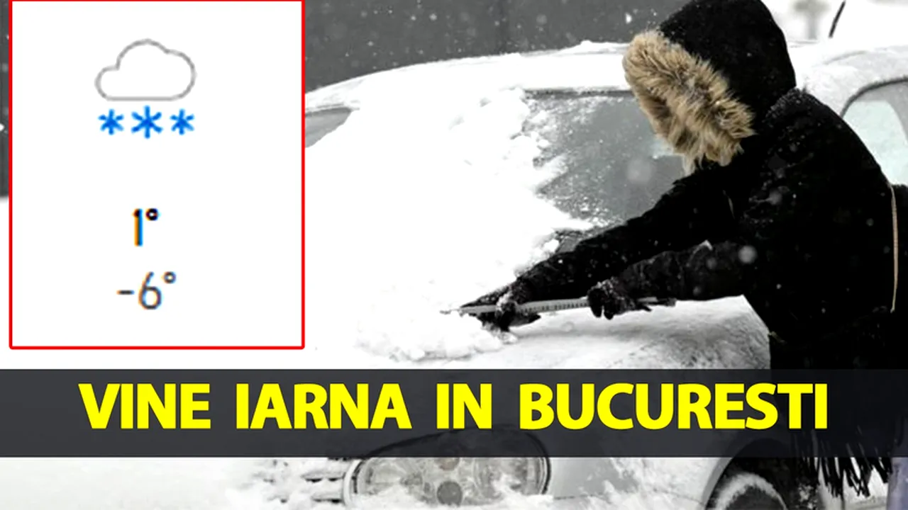 Vine iarna în noiembrie în București! Meteorologii Accuweather anunță primele temperaturi negative în Capitală 
