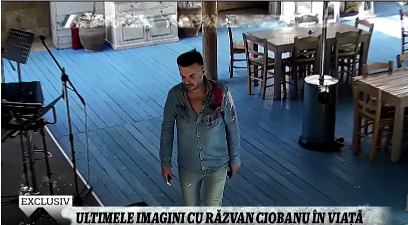 Ultimele imagini filmate cu Razvan Ciobanu! Se plimba haotic pe terasa goala si vorbea cu chelnerii! La ora 22:45 se invartea cu masina intr-un rond! VIDEO