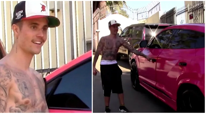 Justin Bieber si-a luat Lamborghini roz! Cat a cheltuit artistul pe noua bijuterie din colectie VIDEO