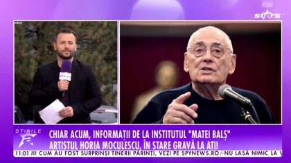 Anunț de ultimă oră despre starea de sănătate a lui Horia Moculescu. Ce spun medicii de la Institutul 