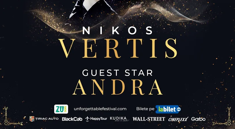 Ce declară Andra despre Nikos Vertis, înainte de show-ul extraordinar de la Unforgettable Festival