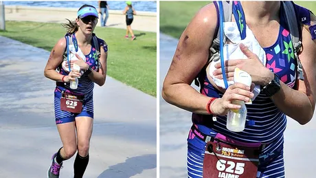 Super-mama! Femeia asta alerga intr-o cursa de Ironman si in acelasi timp isi mulgea laptele pentru a-si alapta bebelusul! Imaginile au devenit instant virale!