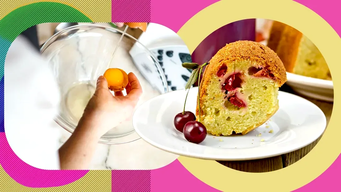 Pandișpan cu cireșe, un desert simplu, delicios și rapid. Uite cum poți să-l prepari!