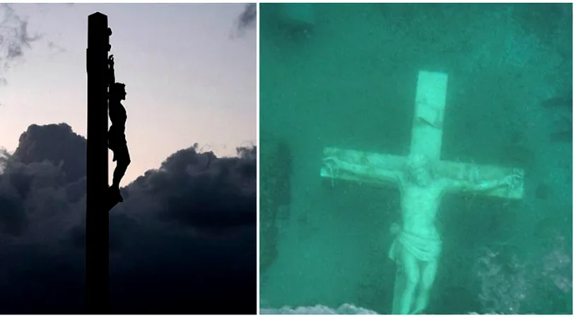 Un crucifix urias a aparut in apele unui lac! Credinciosii au venit cu miile sa vada minunea VIDEO