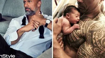Imaginea cu “The Rock” care iti va topi inima! Uriasul actor s-a pozat cu fiica lui la doar o zi de la nastere