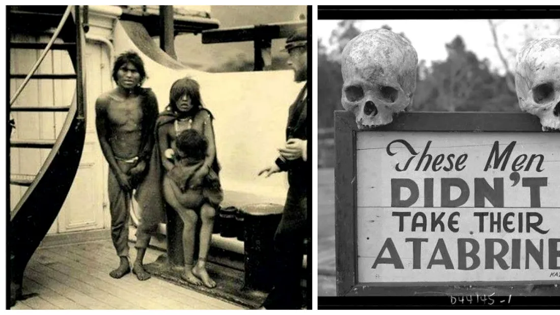 Fotografii rare din istoria omenirii pe care trebuie sa le vezi! Indienii Seknam erau folositi ca exponate vii si reclamele pentru medicamente se faceau cu... cranii!