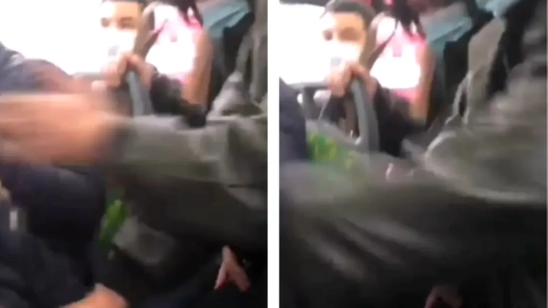 Scandal de proporții într-un autobuz din Iaşi! Un bărbat a lovit o femeie pentru că aceasta nu purta corect masca de protecţie