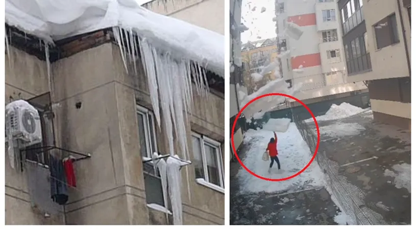Atenţie, cad sloiuri de pe acoperiş! 5 sfaturi utile ca să te fereşti de gheață și țurțuri