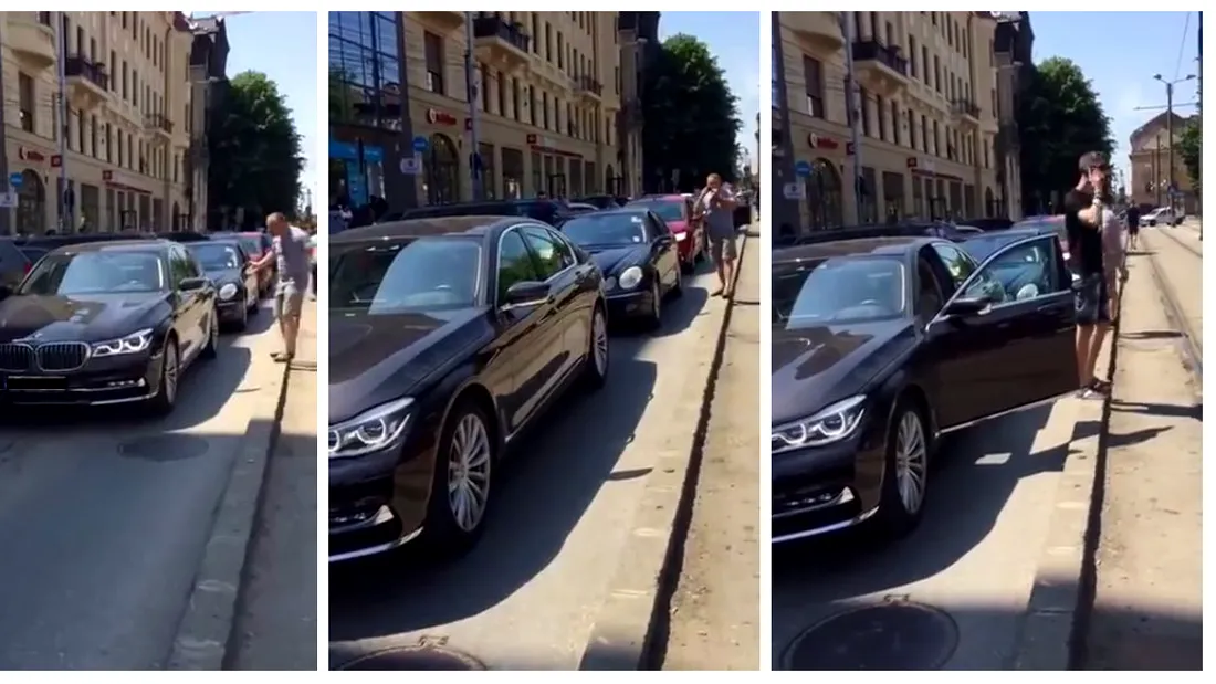 Tupeu de sofer in Timisoara! Un barbat a blocat o strada intreaga. Motivul sau este stupid si toti l-au injurat VIDEO