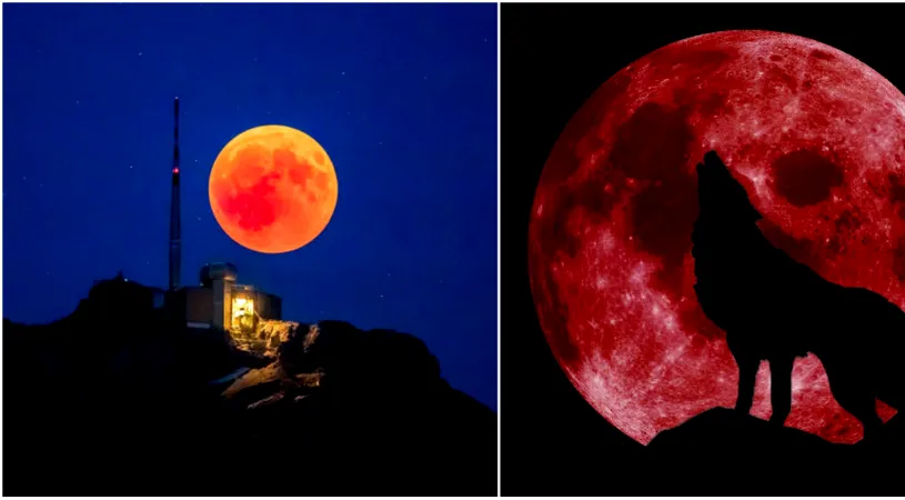 Fenomen astronomic rar in timpul eclipsei Superluna sange de lup! Totul a putut fi observat din Romania! VIDEO