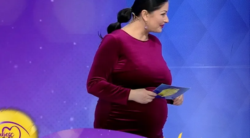 Gabriela Cristea a luat proportii rau de tot, dar nu renunta la emisiune! Mai are putin si naste, dar vine zilnic la emisiune!