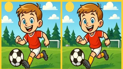 Test de perspicacitate | Identificați toate cele 3 diferențe dintre acești doi fotbaliști!