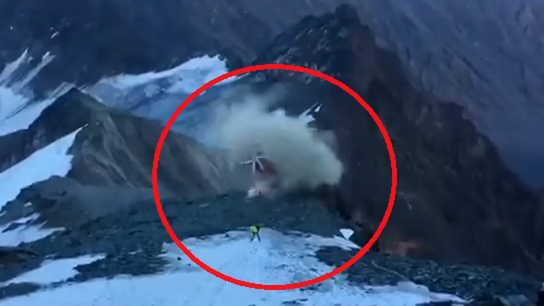 VIDEO! Elicopterul salvamontului venise sa-i salveze de pe munte, dar s-a produs o tragedie si mai mare! Imagini dramatice cu prabusirea