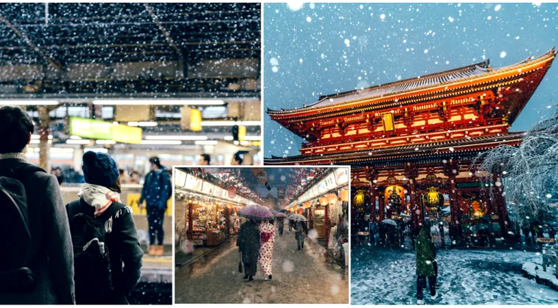 Aceste imagini cu orasul Tokyo acoperit de zapada te vor face sa te indragostesti din nou de iarna! Cat de superba e capitala Japoniei imbracata in alb