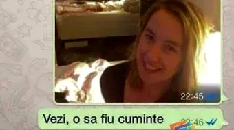 S-a dat singura de gol! A vrut sa-si minta mama ca e la o prietena, dar i-a trimis o poza compromitatoare