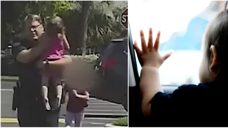 Politistul a salvat o fetita uitata in masina de catre mama ei! Micuta de 3 ani nici nu mai respira. Imaginile VIDEO sunt dramatice :(
