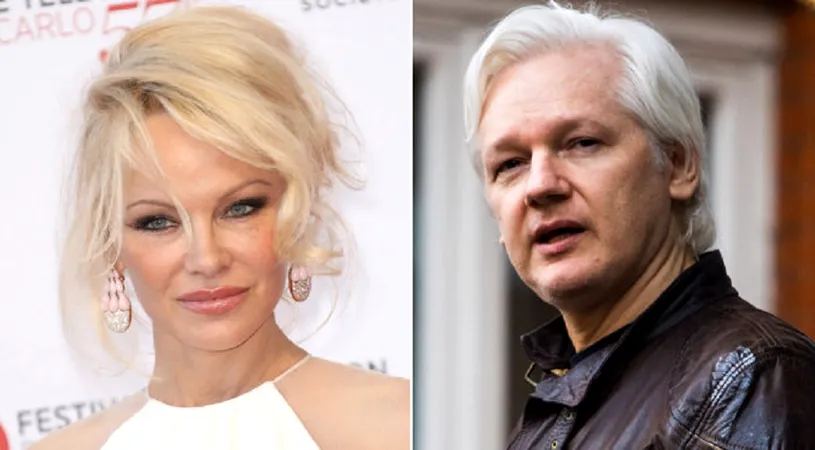 Pamela Anderson si Julian Assange. Vedeta e implicata in scandalul legat de arestul lui! Pe cei doi i-ar uni o idila din trecut
