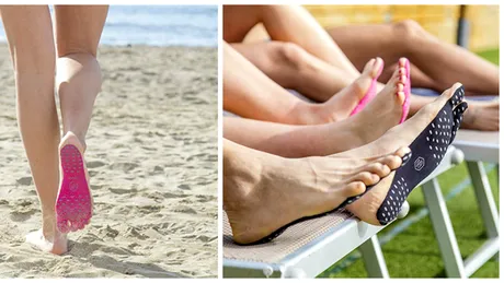 Talpile adezive pe care trebuie sa le porti vara asta! Iti protejeaza picioarele de nisipul fierbinte sau pietrele de pe asfalt VIDEO