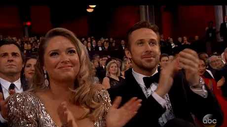 OSCAR 2017. Ryan Gosling a atras privirile cu partenera sa! Cine este tanara care l-a insotit la ceremonie