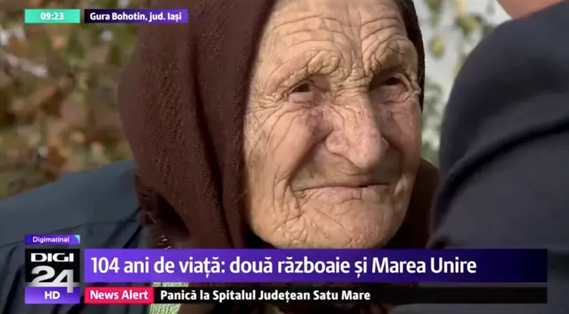 VIDEO! Povestea de viata impresionanta a femeii de 104 ani! Mamaie Maria a trecut prin cele doua razboaie mondiale! Am fost în război. Cu carul cu boi am cărat muniţie