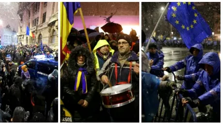 Proteste de amploare in Bucuresti si in tara! Peste 40.000 de oameni au protestat in Capitala. Momente tensionate intre jandarmi si manifestanti