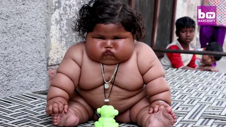 Incredibil! Fetita asta are 8 luni si cantareste 17 kilograme! Dumnezeule in ce hal poate sa arate saraca! VIDEO
