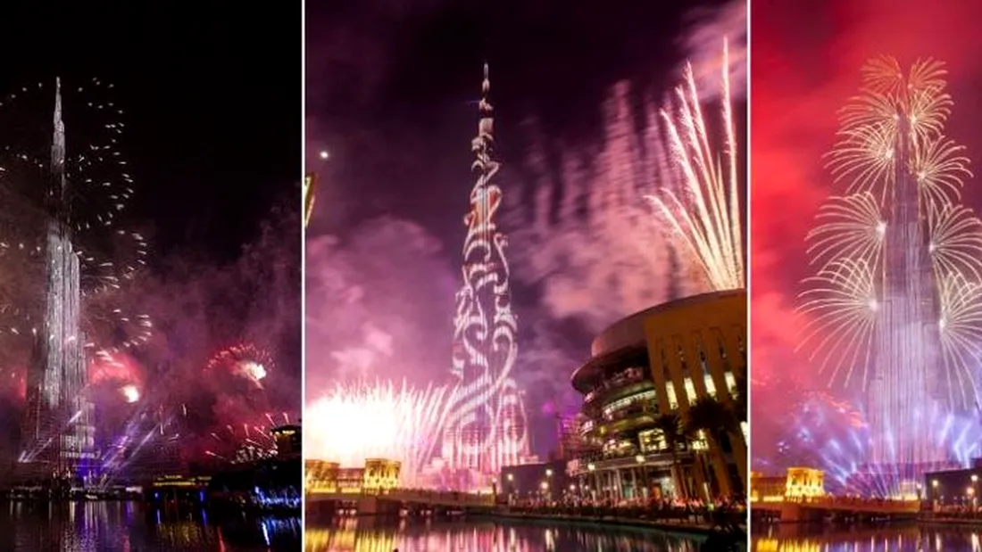 Spectacolul de Revelion din Burj Khalifa, Dubai, a ajuns in Cartea Recordurilor! Cum arata jocul de lumini superb VIDEO