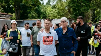 Eric Roberts, actor nominalizat la Oscar, vizitează şantierul noii Clinici de Psihiatrie Pediatrică de la Obregia