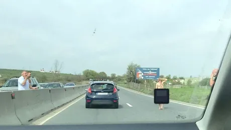 Barbat gol pusca pe DN1. S-a plimbat in voie, in plin trafic, la Vestem. Ce s-a intamplat cu el in scurt timp