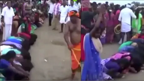 Ritual de o cruzime infricosatoare la un festival din India! Femeile se lasa biciuite dintr-un motiv socant! Imaginile VIDEO va pot afecta emotional