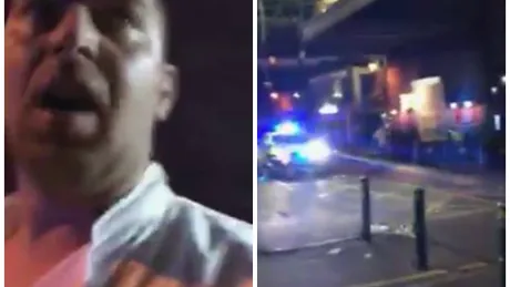 Un roman a infruntat teroristii din Londra. Barbatul a surprins imagini socante dupa atentat VIDEO