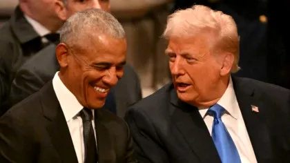 Relația dintre Donald Trump și Barack Obama, pusă pe tapet. Discuția de la înmormântarea lui Jimmy Carter stârnește interes