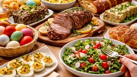 Cum mănânci echilibrat de Paște fără excese. Ce trebuie să eviți ca să nu ai probleme digestive