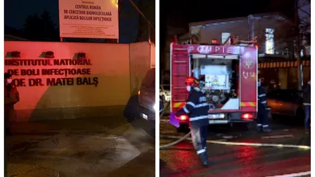 UPDATE| Incendiu puternic la Institutul Matei Balș! 5 persoane au murit carbonizate și peste 100 de pacienți infectați cu COVID-19 au fost evacuați